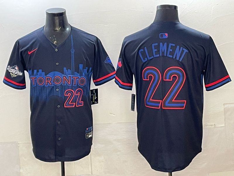 Men 2025 Nike Toronto Blue Jays #22 Clement Blue Game MLB Jersey 010->toronto blue jays->MLB Jersey
